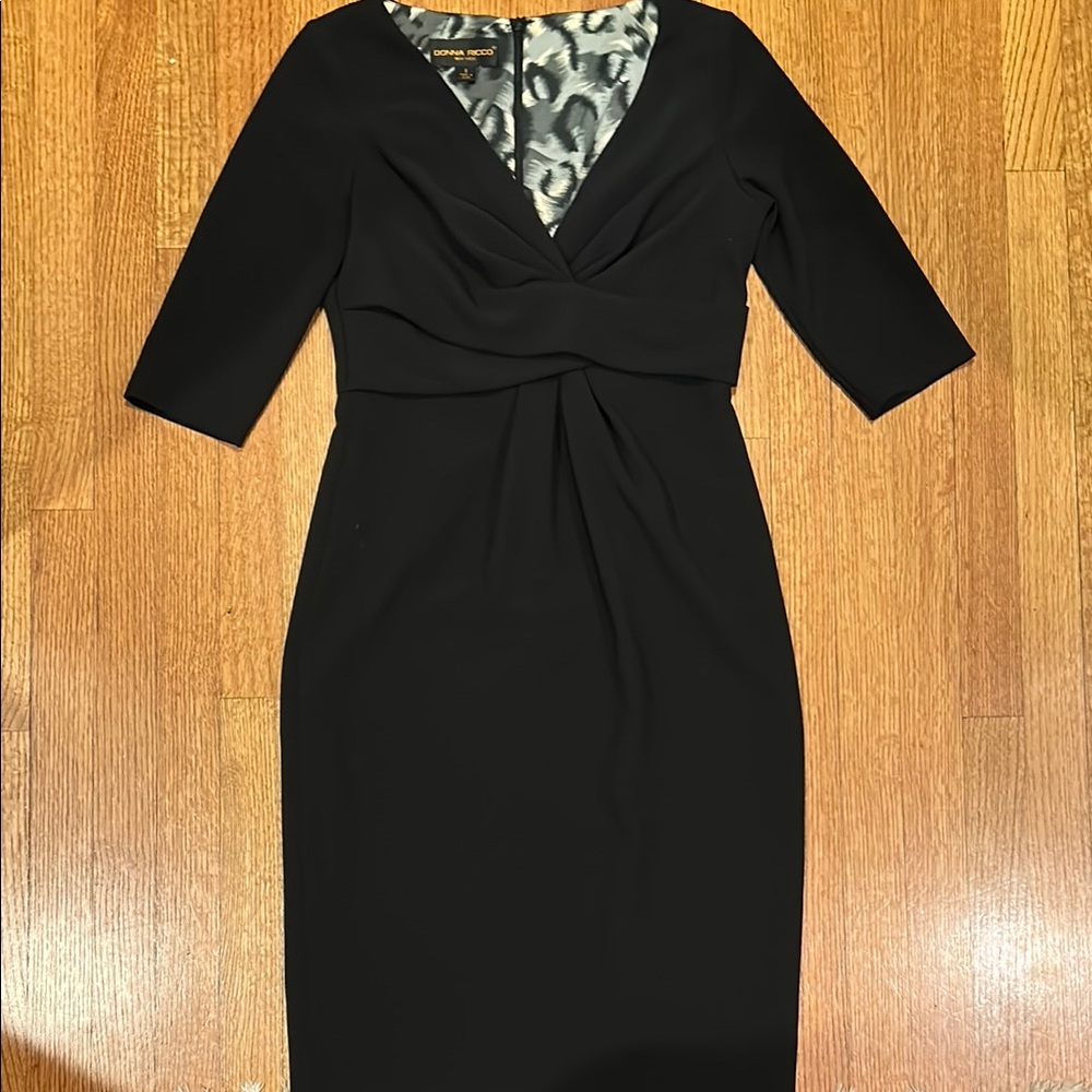 Donna Ricco Elegant Black Women's Dress Size 8 - Picture 11 of 15